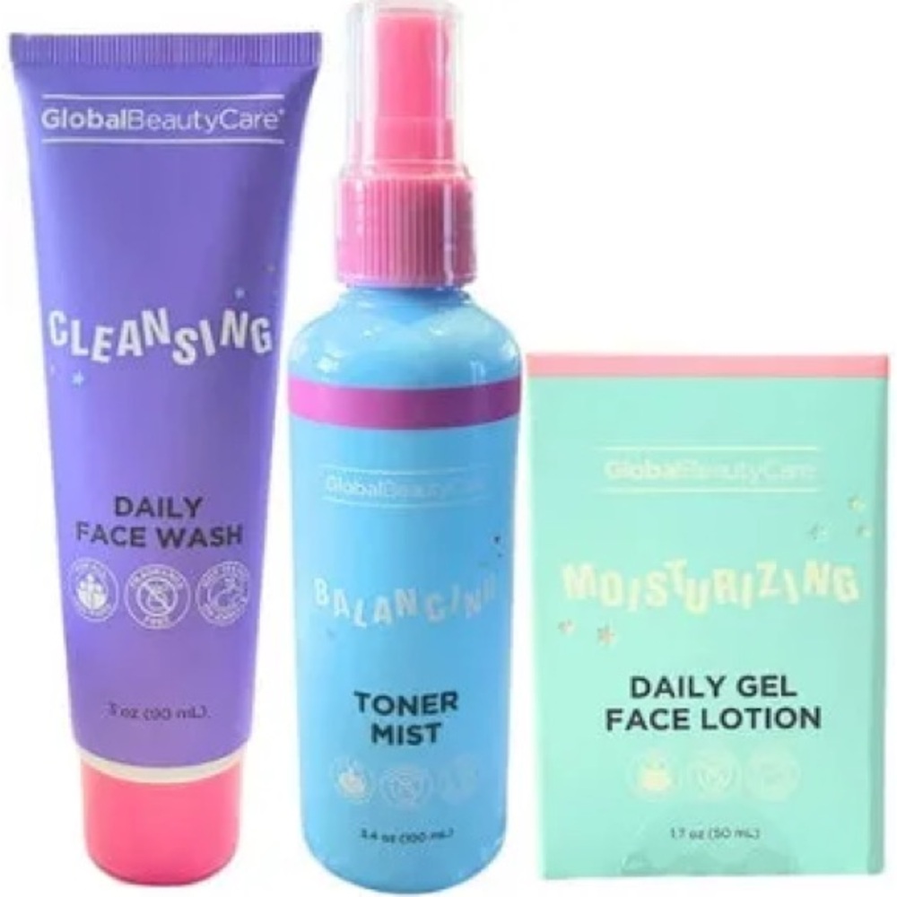Purple and Blue Skincare Cleanser and Exfoliant
